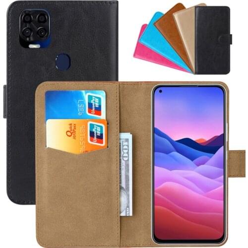 Luxury Wallet Case For ZTE Blade V2020 PU Leather Retro Flip Cover Magnetic Fashion Cases Strap