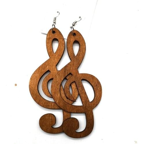 Music Note Wooden Earrings can mixed 3 colors