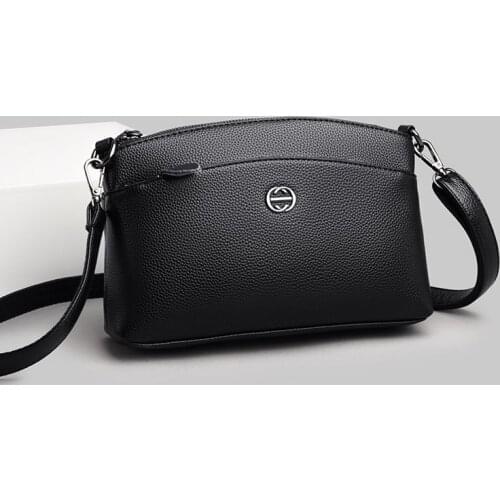 Designer Brand Luxury Women Bag 2021 Fashion And Simple Ladies Shoulder Bag Solid Color Mobile Wallet Ladies Messenger Bag Black