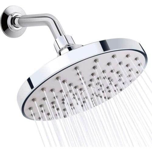 Rain Shower Head 6in High Pressure Showerhead,Tool Free Installation- with Large Spray Surfaces and Nozzles for Delicate