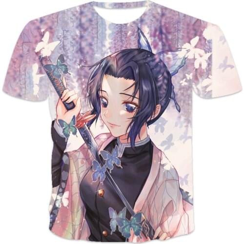 2021 Summer New Oversized Loose Mens T-shirt Clothes Short Sleeve Fantasy Ghost Blade Series Printed O-Neck Mens T-shirt