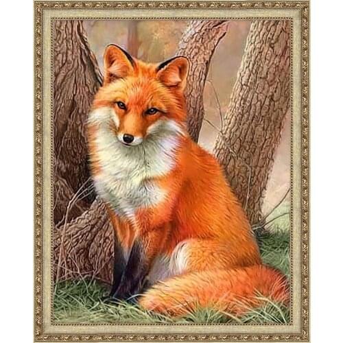 Huacan 5d DIY Diamond Painting Kits Fox Full Square/Round Diamond Embroidery Mosaic Animal Home Decoration