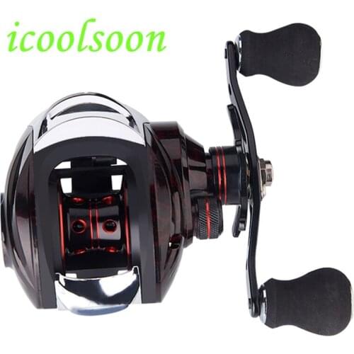 ICOOLSOON Fishing wheel water drop wheel brake wire wheel Baitcasting Reel EVA handle salt water