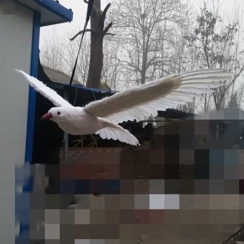 Super big simulation wings Seagull toy plastic & feather big white wings bird gift about 110x60cm 2167