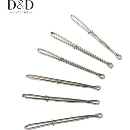 5pcs Silver 8cm Elastic Band/rope Wearing Threading Guide Forward Device Tool Metal clip Needle DIY Sewing Accessories