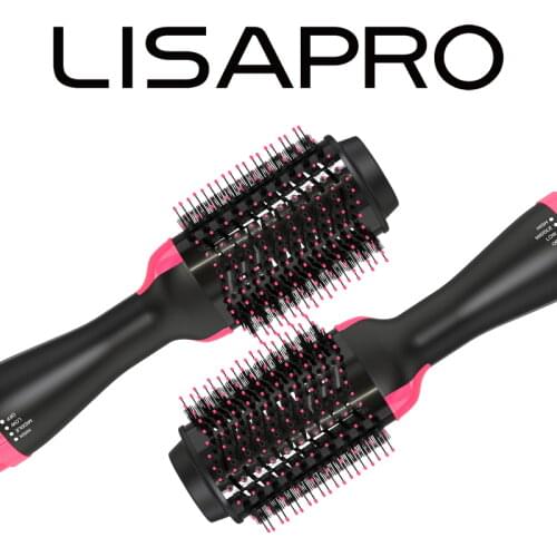 LISAPRO One Step Hair Dryer Brush Household Hot Air Brush & Volumizer Hair Curler Straightener Salon Hair Styling Tools