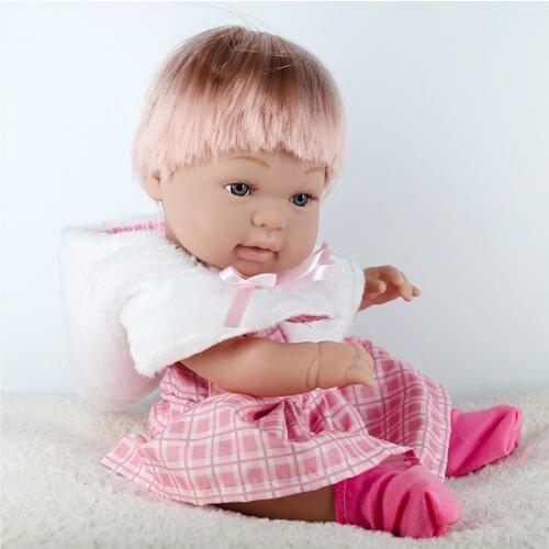 Soft Vinyl Body Bebe Reborn Dolls Toys 13inch Unpainted Dolls kit For Children Toddler Kid Girl Playmate Christmas Gifts