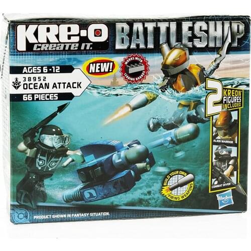 Hasbro Kre-O Acorazado Oceano Attack Set (38952) Small building block Children Toy Birthday Gift