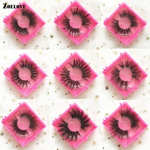 Fake Lashes Mink 25mm Eyelash Wholesale False Eyelashes Bulk Fluffy Eye Lashes Handmade Faux Cils Long 5D Wispy Lash Vendors