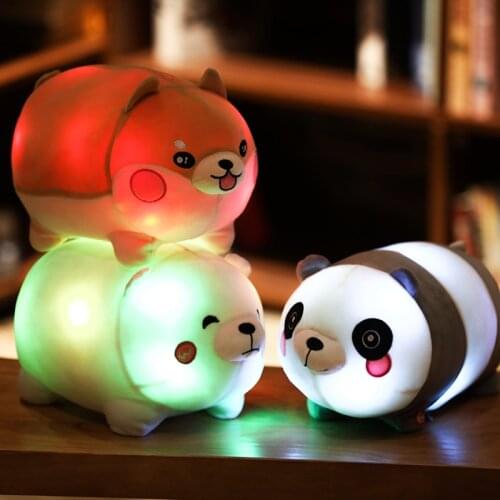 30/35cm Panda Led Light Up Plush Toys White Polar Bear Toy Cute Dog Stuffed Animals Dolls Soft Pillow for Girl Children Gift