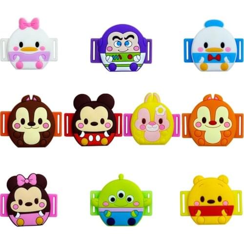 50pcs/lot Disney Cartoon Shoelaces Buckle Shoelace Winder Silicone Buckle Shoelaces Accessories DIY Sneaker Kits Shoe Decoration