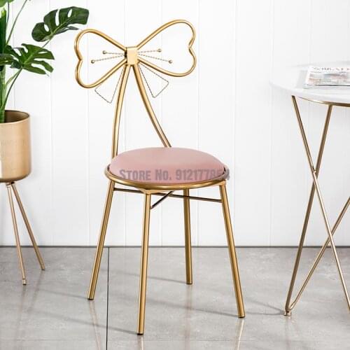 Nordic net red ins chair modern minimalist girl princess bedroom makeup chair dressing table stool manicure back