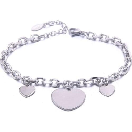 Stainless Steel Charm Bracelets for Women Cute Tree Butterfly Cat Cross Heart Titanium Steel Bracelet Jewelry Gift