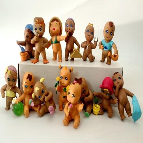 10pcs/ a lot 6cm Original bulks JAKKS Baby in my pocket mini pocket cute doll desk decoration 022701