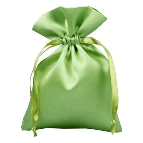 100pcs CBRL small Satin drawstring pouches Satin jewelry pouches Satin gift pouches bags custom logo PSP bag gift bag