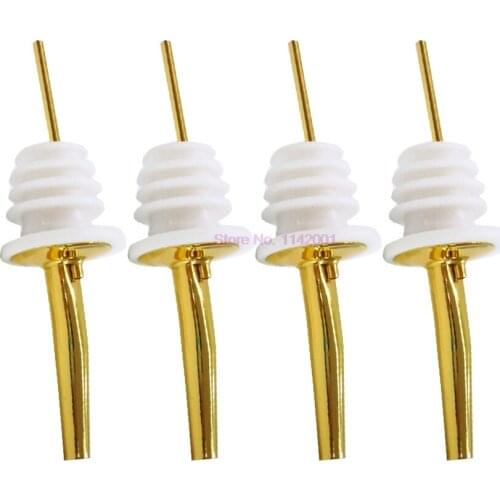 200 pcs Gold Plated Wine Pourer Stopper Bottle Pourer Bottle Pour Spout Stopper Speed Pourer Bar Wine Accessories