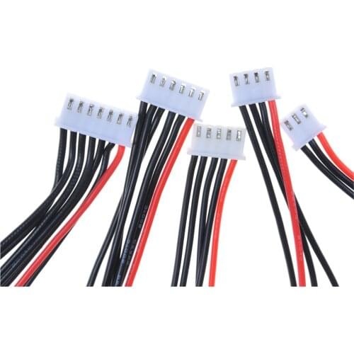 22AWG 100mm 5pcs/lot 2S 3S 4S 5S 6S Lipo Battery Balance Charger Plug Line/Wire/Connector JST-XH Cable IMAX B6 Plug Wire