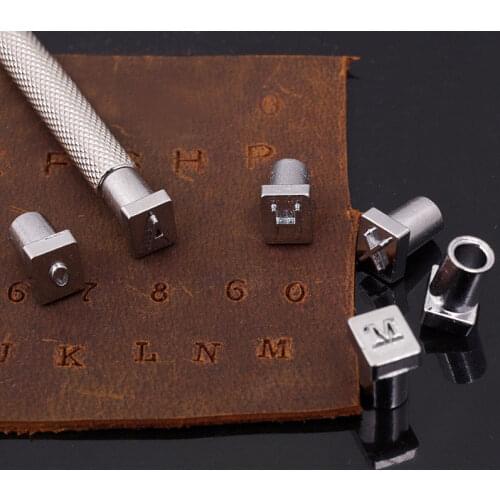 36 Pcs Leather Alphabet & Number Embossing Stamp Punch Set Leather Wood Craft Tool