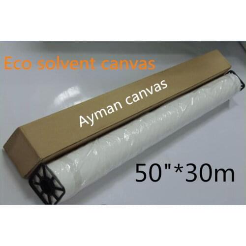 50"*30m High quality hot sale printable polyester canvas roll / solvent printing canvas