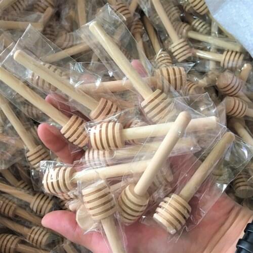 50pcs Set Wholesale Supply Honey Mixing Stick Wooden Honey Stick Honey Stick Coffee Milk Tea Mixing Stick Bulk Wooden Spoons