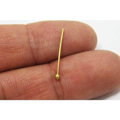 500pcs Brass ball head pin 18mm Raw brass beading pins R684
