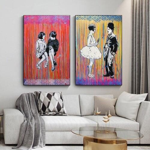 Abstract Guilty Of Fun Prints Canvas Painting Posters On Watercolour Cartoon Wall Art Picture For Room Decoration