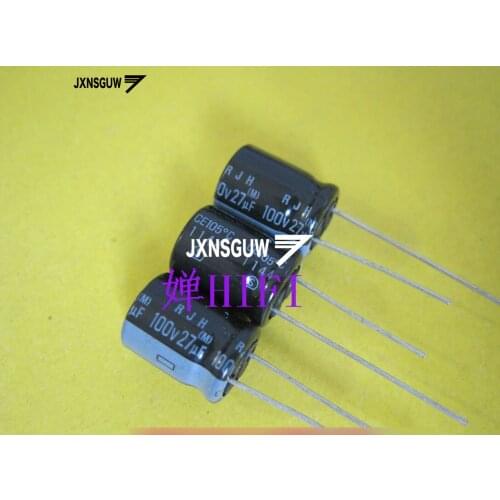 20PCS ELNA RJH 100V27UF 10X12.5MM 27UF 100V Foot distance 5.0MM Aluminum electrolytic capacitor 27uF/100V