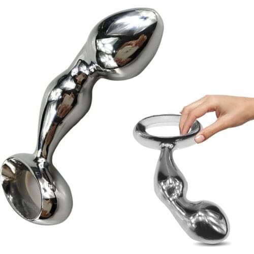 Anal Sex Toys G toy Chrome Plated Metal Anal Hook Butt Plug Dildo Anal Plug Adult Products Anus Dilation Anal Bead Prostate Fun