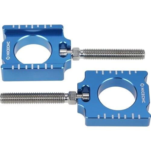 NICECNC Motorcycle Chain Adjuster Axle Blocks For Yamaha YZ250F 2012-2020 YZ450F 2010-2020 YZ 250F 450F YZF 250 450 with Marks