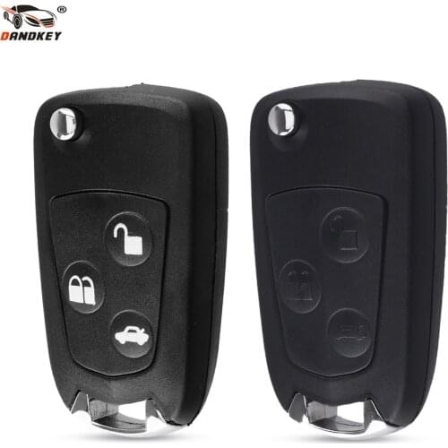 Dandkey 3 Buttons Car Modified Flip Folding Remote Key Fob Shell For Ford Focus Mondeo Fiesta C-MAX Fusion Transit KA Key Case