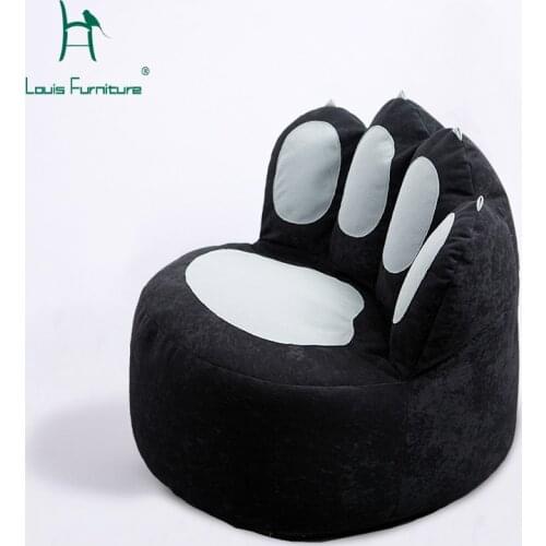 Louis Fashion Bean Bag Sofas Creative Personality Bear Paw Lazy Circular Small Single Chair Cartoon