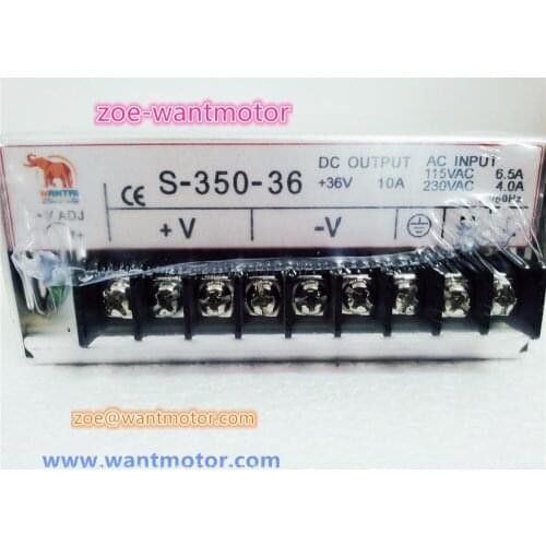 Hot Sell!Wantai CNC Router single output power supply 350W 36V matching Nema 23, Nema 34 stepper motor/stepping motor cnc kit