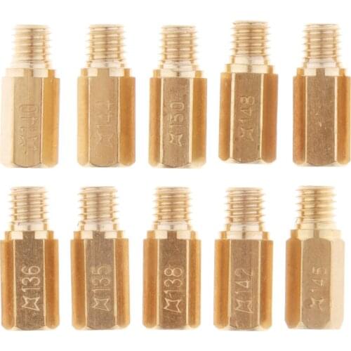 10Pcs 136 138 140 142 144 Carburetor Main Jet Kit For PWK Keihin OKO CVK ATV