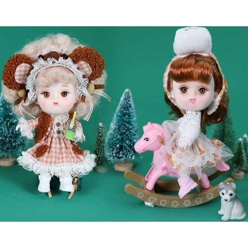 Dream Fairy 1/12 BJD Doll Full Set Mini OB11 DODO Series Cute Makeup14cm Ball jointed Dolls DIY Toy Dolls for Girls