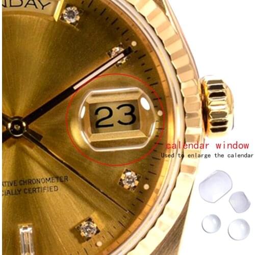 Magnifier Calendar Lens For Date Window Watch Crystal Glass Square 7.0*5.5mm5.5*4.5mm 4.5*3.5mm Round 4mm To Choose