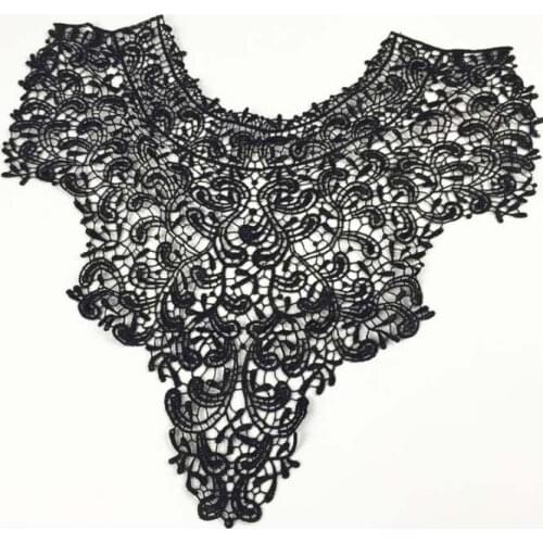 Patches fabric collar Trim Neckline Applique for dress/wedding/shirt/clothing/DIY/craft/Sewing flower Floral lace beautiful