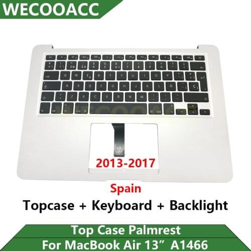 Original Spain Topcase Keyboard Backlight For Macbook Pro Air 13" A1466 Top Case Palmrest 2013 2014 2015 2017 Years