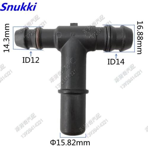 15.82mm ID12 ID14 plastic Tee connector general Fuel line quick connector T stype fittings 2pcs a lot