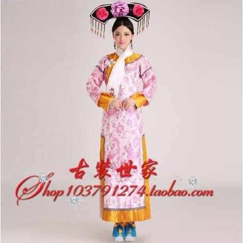 Qing Dynasty Princess dress Ancient Chinese costume Women robe
