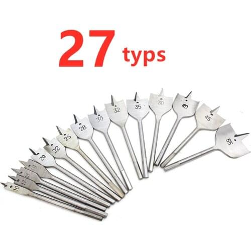 1pcs 6mm-14mm A-grade woodworking flat drill Long High-carbon Steel Wood Flat Drill Set Woodworking Spade Drill Bits Woodworking