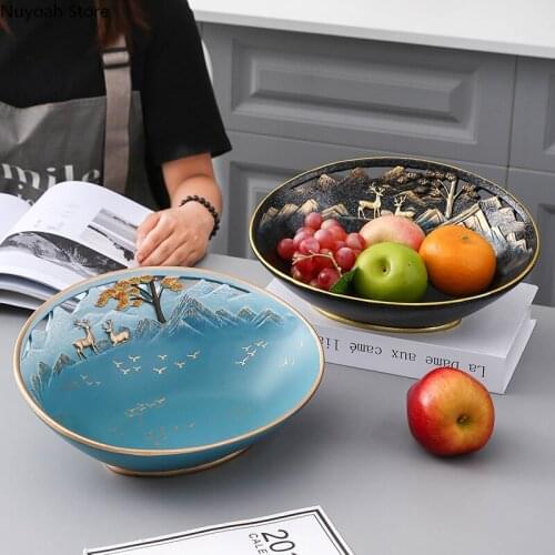 Chinese Fruit Tray Household Personality Creative Dried Fruit Snack Tray Fruit Tray Living Room Home Coffee Table Decoration