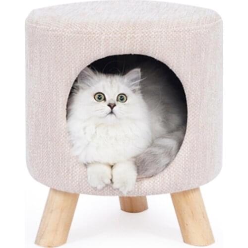 Lovely Warm Creative Cat Bed House Cat Bed Winter Pet Puppy Dog Nest Summer Winter Round Cat Home With Holder Dog Home Mats