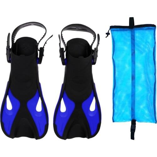 Adults Adjustable Junior Flippers Swimming Fins Swimming Equipment Pool Accessories for Snorkeling Scuba Diving