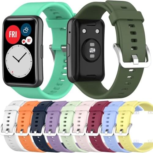 2021 New Bracelet Band For Huawei Watch Fit Wrist Strap Correa For Huawei Fit Sports Silicone Watch Bands