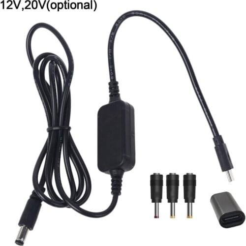 TUSB C Type C PD to 12V 20V 2.5/3.5/4.0/5.5mm Conveter Adapter Cable Cord for Wifi Router Laptop LED Light CCTV Camera