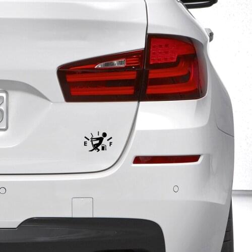 High Gas Consumption Decal Fuel Gage Empty Funny Vinyl JDM Car Stickers for Fuel tank cover