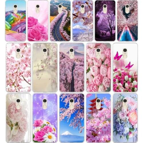09AA Fuji cherry blossom gift Soft Silicone Tpu Cover phone Case for Xiaomi Redmi 4A 4x Note 4 4x case
