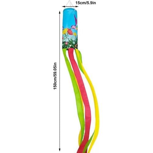 150cm Outdoor Summer Rainbow Windsock Novelty Colorful Wind Sock Flag Banner