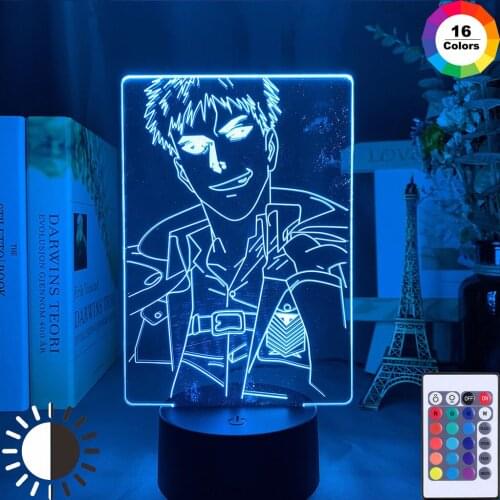 Anime For Attack on 3d Lamp Light Bedroom Decoration Kids Child Toys Gift Titan LED Night Light Color Change 3D Light Touch