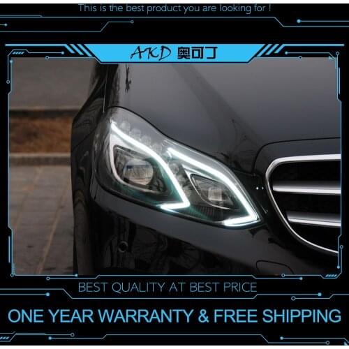 AKD tuning cars Headlight For mercedes benz e-class E260 2014 Headlights LED DRL Running lights Bi-Xenon Beam Fog angel eyes
